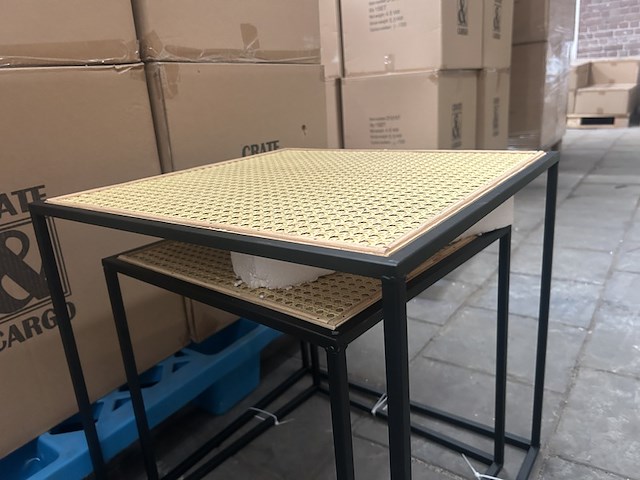 Ca. 16x set van 2 rotan bijzettafels, crate & cargo - afbeelding 3 van  5