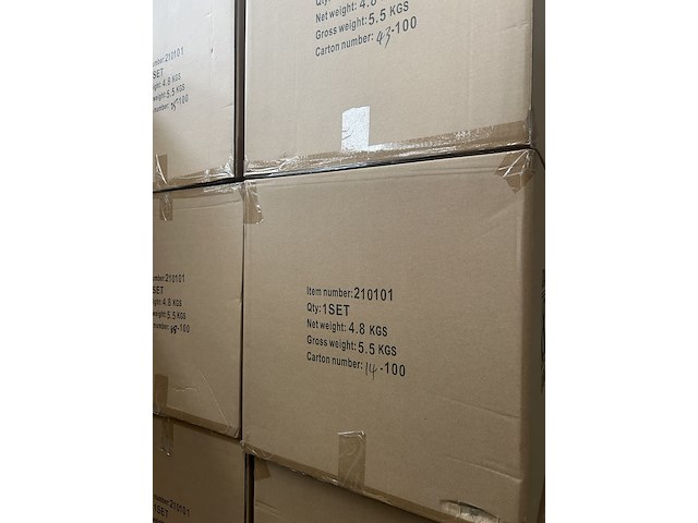 Ca. 16x set van 2 rotan bijzettafels, crate & cargo - afbeelding 5 van  5