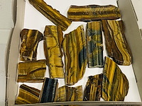 Ca. 16x tijgeroog/valkenoog gepolijste plakken - afbeelding 5 van  5