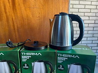 Ca. 16x waterkokers van 2 liter, therma, zilver/zwart - afbeelding 3 van  4