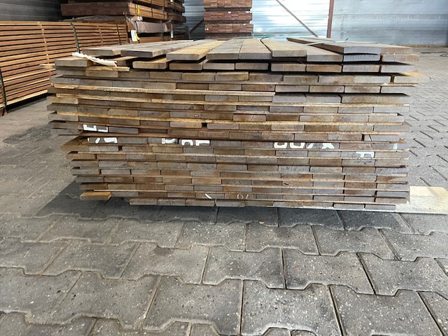 Ca. 171x guyana ipé planken geschaafd, 16x90mm, lengte 150cm - afbeelding 3 van  4