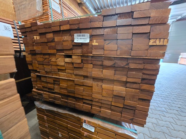 Ca. 174x guyana teak planken geschaafd, 27x70mm, 105/400cm, 69/430cm - afbeelding 3 van  3