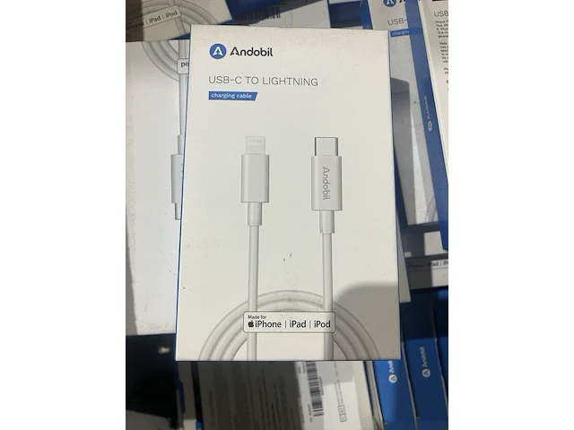Ca. 175x usb-c to lightning oplaadkabels, andobil, wit - afbeelding 3 van  4