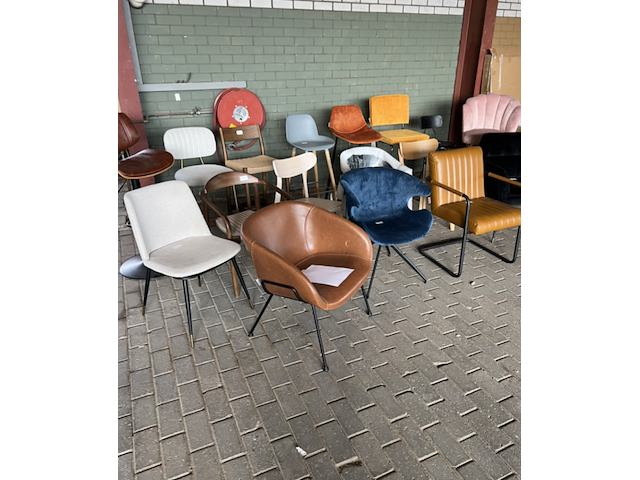 Ca. 17x diverse barkrukken, fauteuils en stoelen, o.a. zuiver en dutchbone - afbeelding 2 van  4