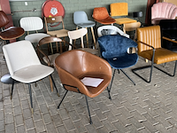 Ca. 17x diverse barkrukken, fauteuils en stoelen, o.a. zuiver en dutchbone - afbeelding 2 van  4