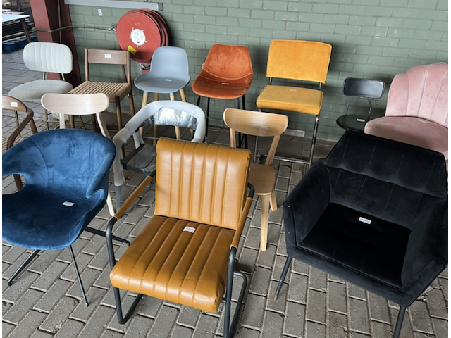 Ca. 17x diverse barkrukken, fauteuils en stoelen, o.a. zuiver en dutchbone - afbeelding 4 van  4