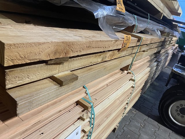 Ca. 17x douglas balken fijnbezaagd, 50x150mm, lengte 500cm - afbeelding 2 van  3