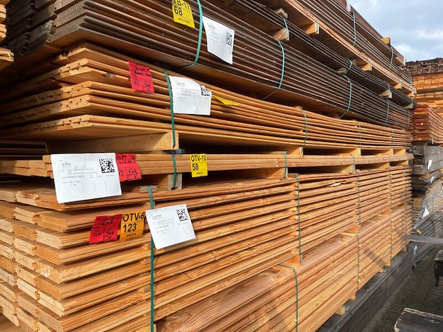 Ca. 17x douglas vlonderplanken, 25x140mm, lengte 500cm - afbeelding 4 van  4