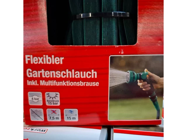 Ca. 17x flexibele tuinslang werkzeyt, 7,5-15 meter - afbeelding 3 van  6