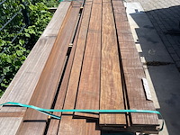 Ca. 17x guyana ipé planken geschaafd, 21x145mm, lengte 15/395cm, 2/455cm - afbeelding 1 van  3