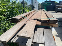 Ca. 17x guyana ipé planken geschaafd, 21x145mm, lengte 15/395cm, 2/455cm - afbeelding 3 van  3