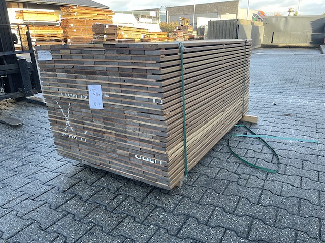 Ca. 17x guyana ipé planken geschaafd, 21x90mm, lengte 275cm - afbeelding 2 van  4