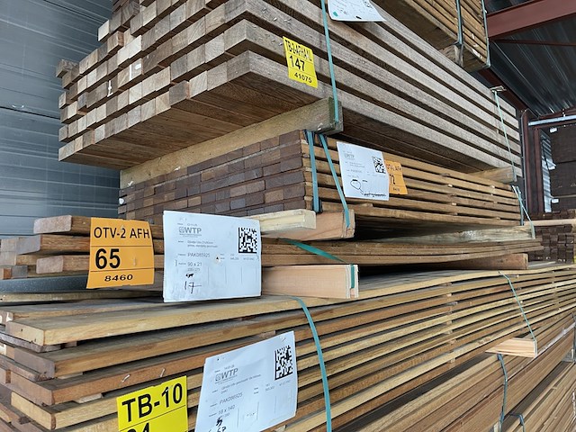 Ca. 17x guyana ipé planken geschaafd, 21x90mm, lengte 275cm - afbeelding 4 van  4