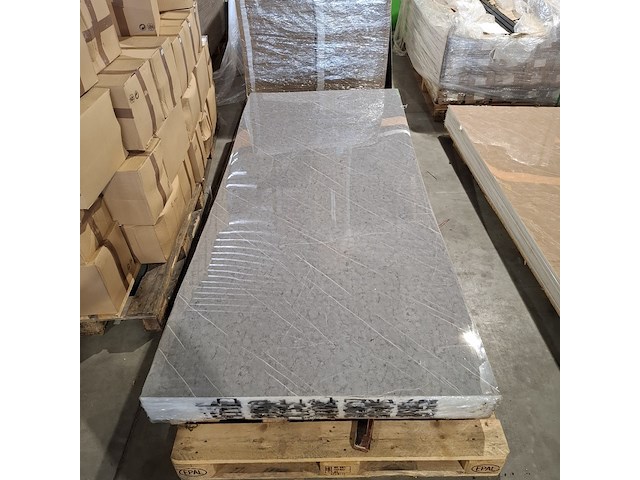 Ca. 17x pvc paneel marmer steen look 280x129, grey beton, 2026 - afbeelding 2 van  3