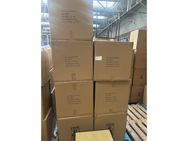 Ca. 17x set van 2 rotan bijzettafels, crate & cargo - afbeelding 4 van  6