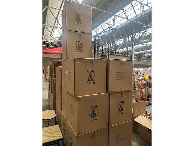 Ca. 17x set van 2 rotan bijzettafels, crate & cargo - afbeelding 6 van  6