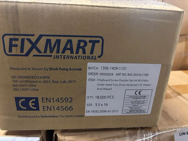 Ca. 18000x schroeven fixsmart, 3,5x16 - afbeelding 2 van  2