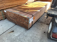 Ca. 180x angelim pedra onderligers geschaafd, 35x50mm, lengte 305cm - afbeelding 2 van  3