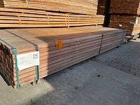 Ca. 180x angelim pedra regels geschaafd, 35x50mm, lengte 305cm - afbeelding 3 van  3