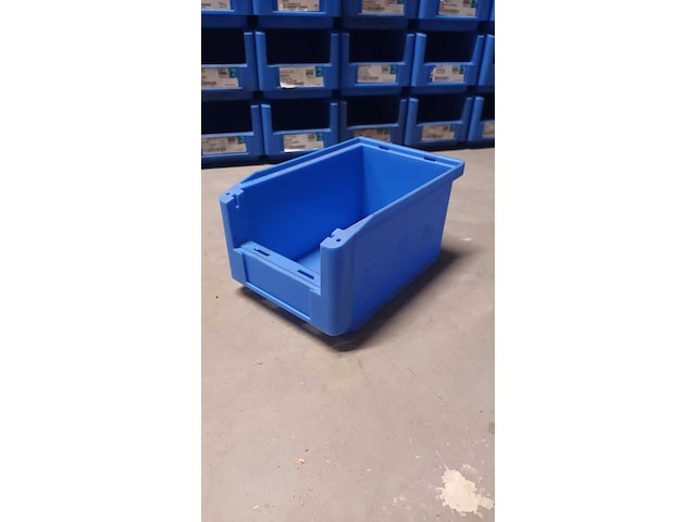 Ca. 180x magazijnbakken met grijp opening, blauw - afbeelding 3 van  4