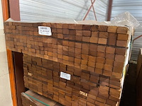 Ca. 184x guyana teak latten geschaafd, 27x40mm, lengte 42/365cm, 35/430cm, 50/400cm, 57/460cm - afbeelding 3 van  3