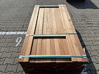Ca. 185x guyana teak planken geschaafd, 25x70mm, lengte 185cm