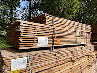 Ca. 189x guyana teak beschoeiingsplanken, 20x100mm, lengte 69/200cm, 120/250cm - afbeelding 4 van  4