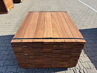 Ca. 189x guyana teak planken geschaafd, 21x145mm, lengte 125cm - afbeelding 1 van  3