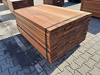 Ca. 189x guyana teak planken geschaafd, 21x145mm, lengte 155cm - afbeelding 3 van  3