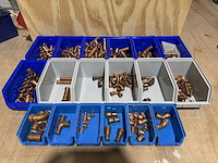 Ca. 18x assortimentsbak met diverse koppelingen roodkoper - afbeelding 12 van  19