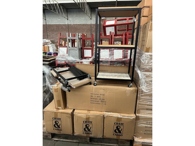 Ca. 18x bijzettafel verrijdbaar crate & cargo - afbeelding 4 van  4