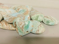 Ca. 18x blue caribbean calciet harten - afbeelding 3 van  5