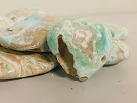 Ca. 18x blue caribbean calciet harten - afbeelding 4 van  5