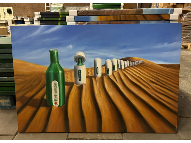 Ca. 18x canvas schilderij heineken 90x60 - afbeelding 1 van  4