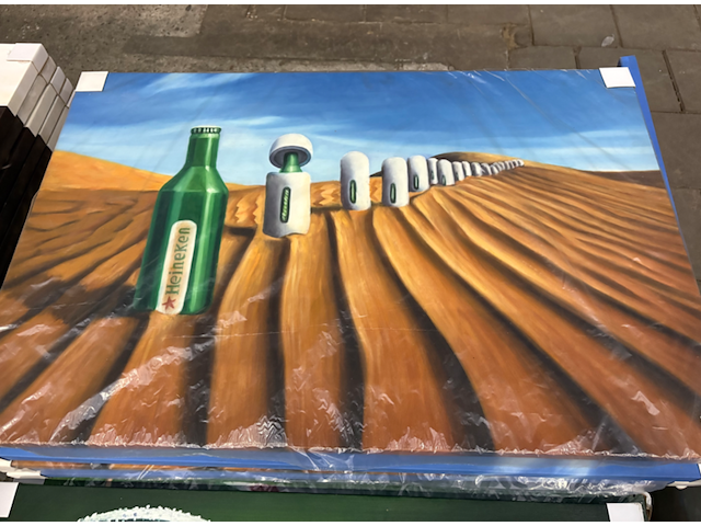 Ca. 18x canvas schilderij heineken 90x60 - afbeelding 2 van  4
