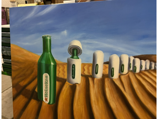 Ca. 18x canvas schilderij heineken 90x60 - afbeelding 3 van  4
