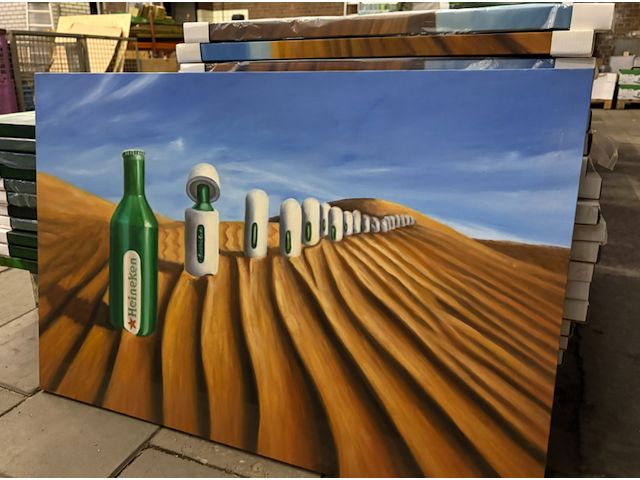 Ca. 18x canvas schilderij heineken 90x60 - afbeelding 4 van  4