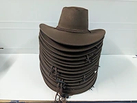 Ca. 18x cowboy hoed vilt, bruin, 56 - 58