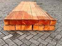 Ca. 18x douglas balken fijnbezaagd, 120x120mm, lengte 400cm - afbeelding 3 van  3