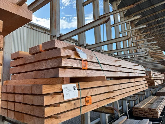 Ca. 18x douglas balken fijnbezaagd, 75x200mm, lengte 400cm - afbeelding 4 van  4