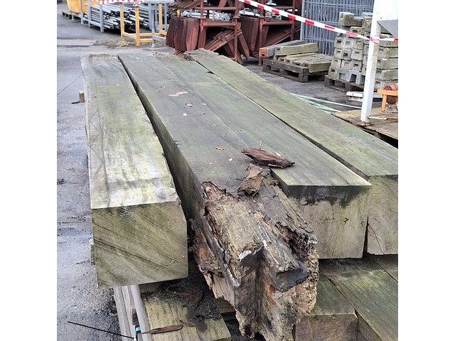 Ca. 18x hardhouten balk o.a. bilinga - afbeelding 3 van  7