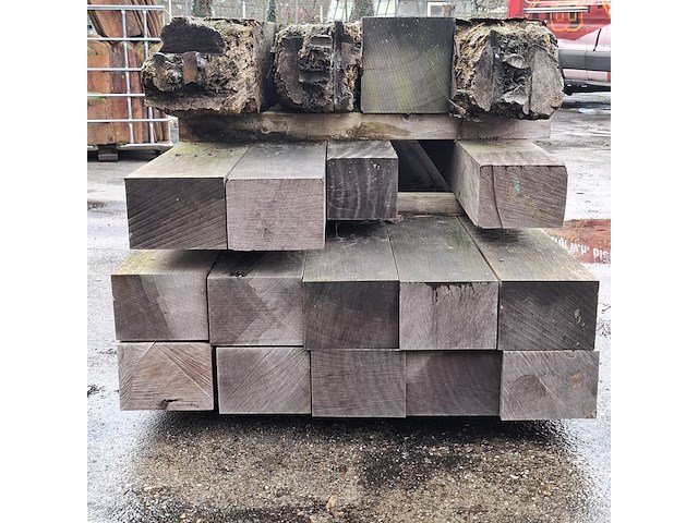 Ca. 18x hardhouten balk o.a. bilinga - afbeelding 4 van  7