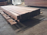 Ca. 18x hardhouten paal, 6,8 x 6,8 x 200 cm - afbeelding 5 van  5