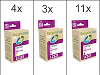 Ca. 18x inktcartridges voor brother lc-123, recycleclub