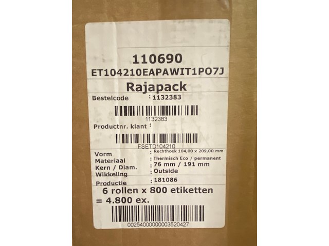 Ca. 18x rol etiketten verzend labels - afbeelding 3 van  4