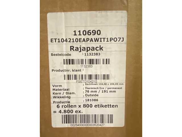 Ca. 18x rol etiketten verzend labels - afbeelding 3 van  4