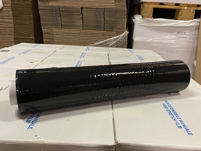 Ca. 18x rollen handwikkelfolie, zwart - afbeelding 2 van  3