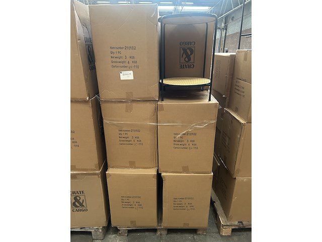 Ca. 18x rotan bijzettafel, crate & cargo - afbeelding 3 van  3