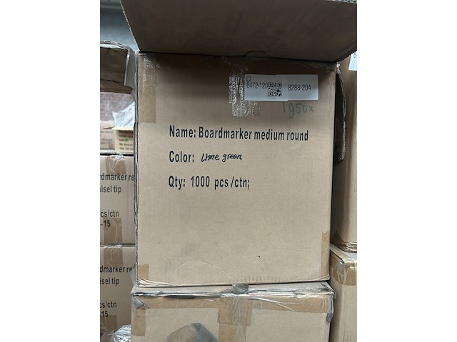 Ca. 1950x boardmarker medium round oranje/lime groen sam creative - afbeelding 2 van  3