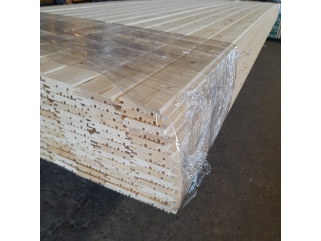 Ca. 195x vuren saunaschrootjes, 1,6 x 9,5 x 420 cm - afbeelding 3 van  6